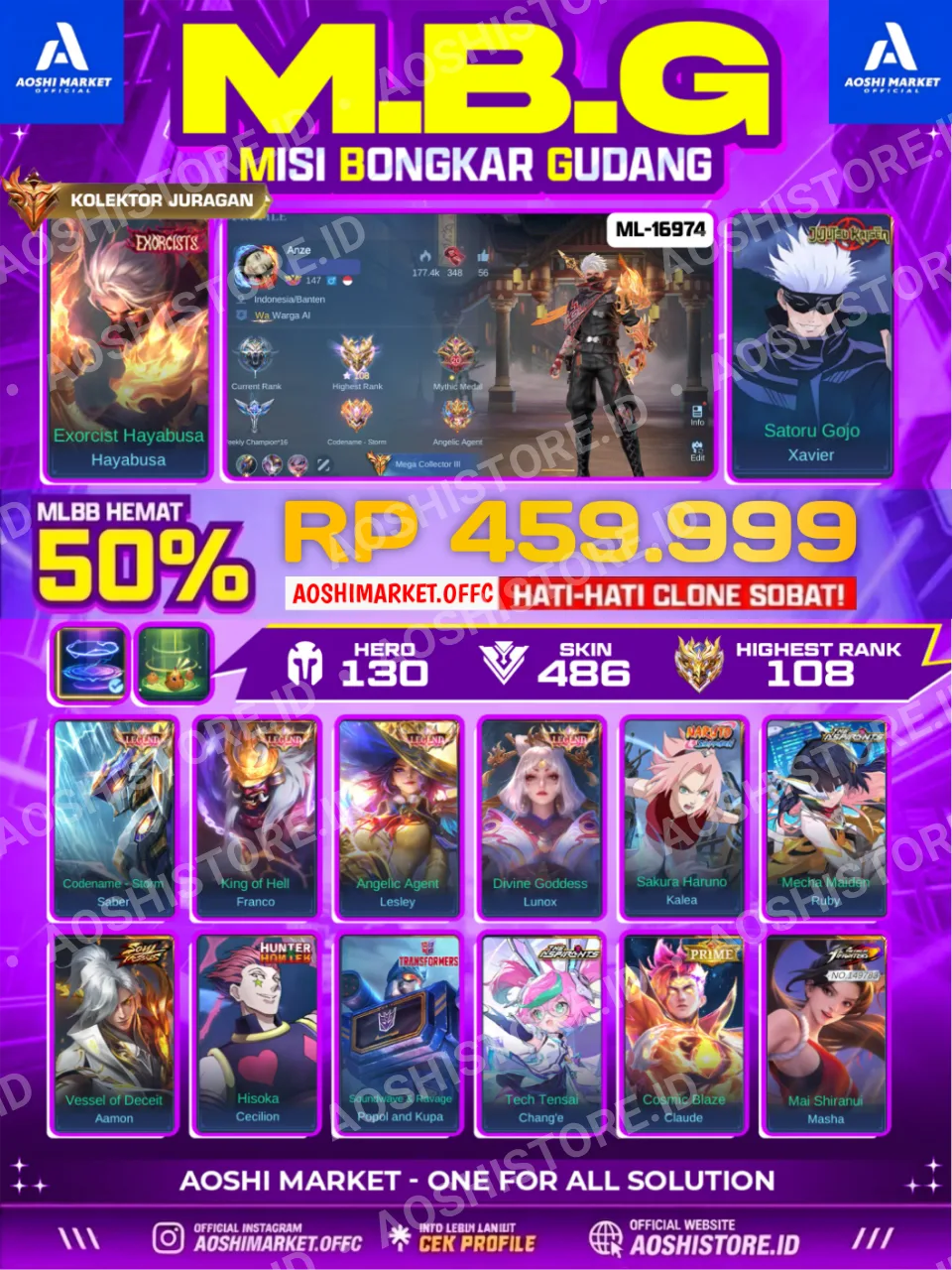 HAYABUSA EXORCIST X XAVIER GOJO